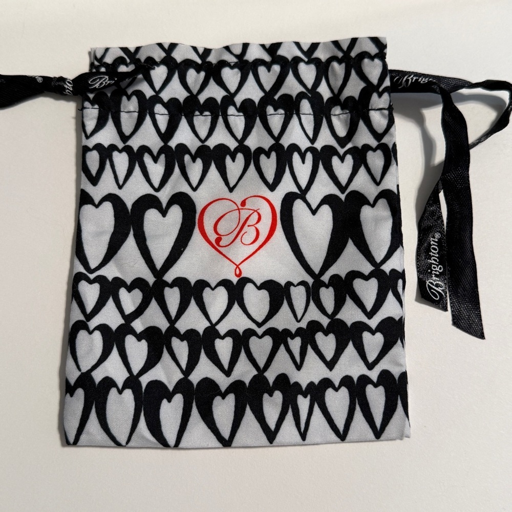 🆕 Brighton Black and White Cosmetic Bag with Heart Pattern 🆕